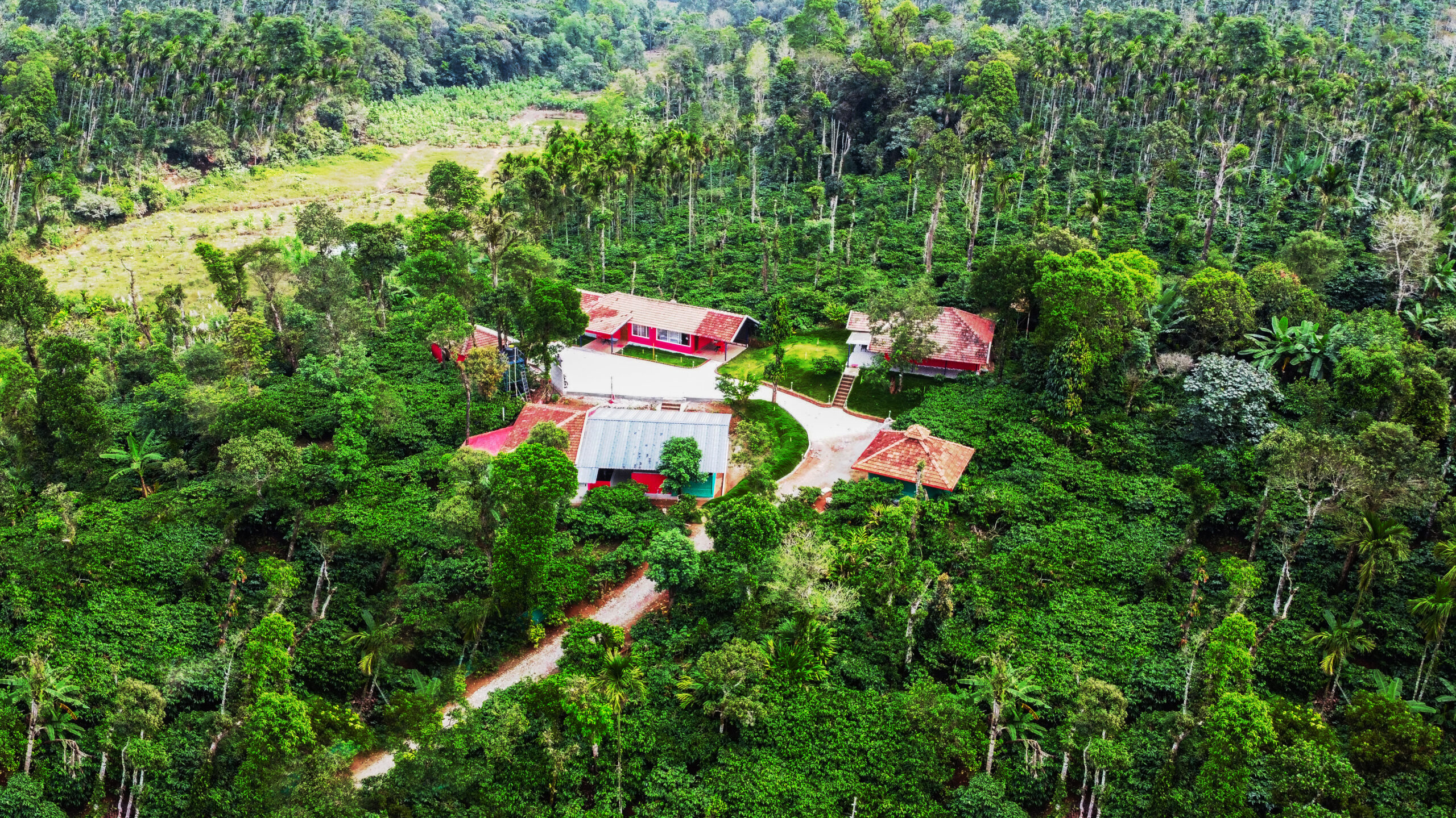 Red Roof Aerial View